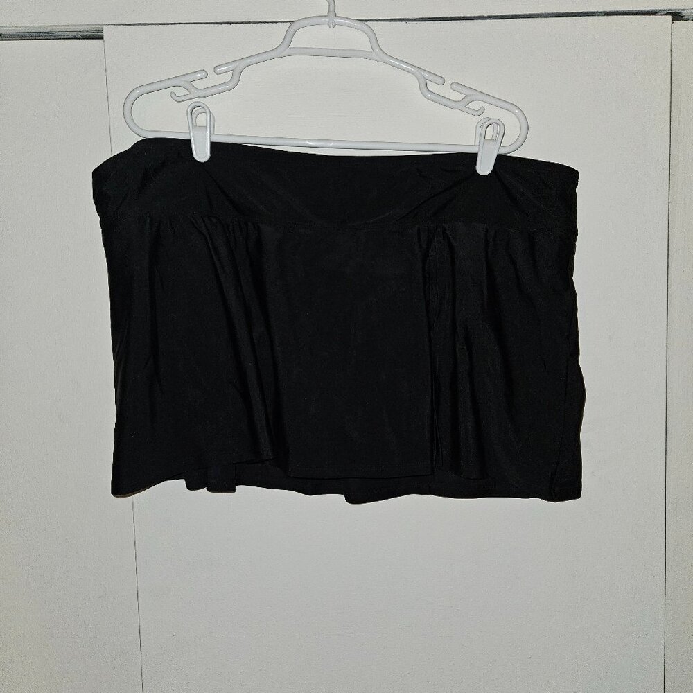 NWT Kona Sol Black Skirted Swim Bottoms (24/26W)